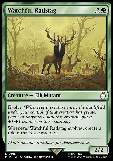 Watchful Radstag, Fallout #87, Magic: The Gathering card