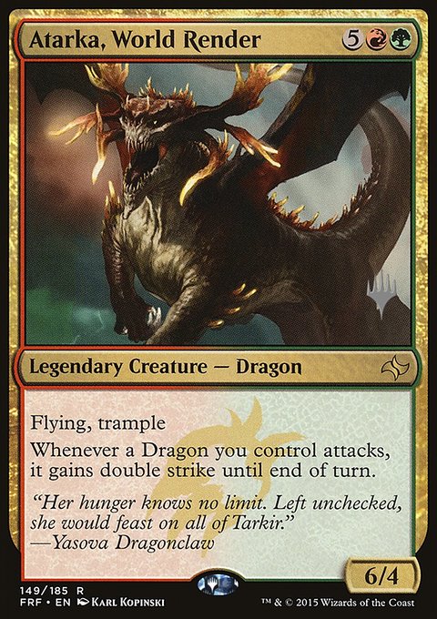 Atarka, World Render, Fate Reforged Promos #149p, Magic: The Gathering card