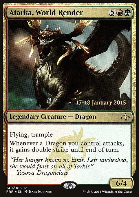 Atarka, World Render, Fate Reforged Promos #149s, Magic: The Gathering card