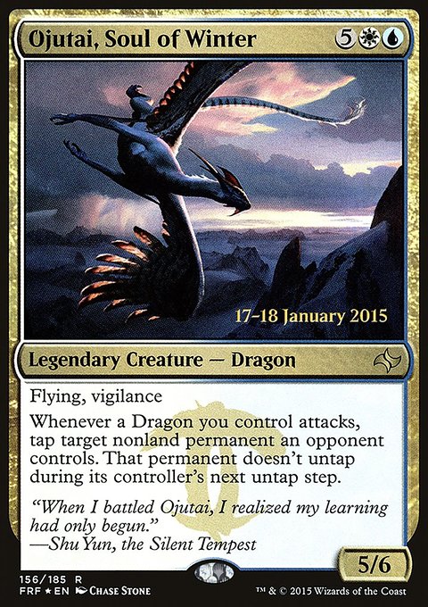 Ojutai, Soul of Winter, Fate Reforged Promos #156s, Magic: The Gathering card
