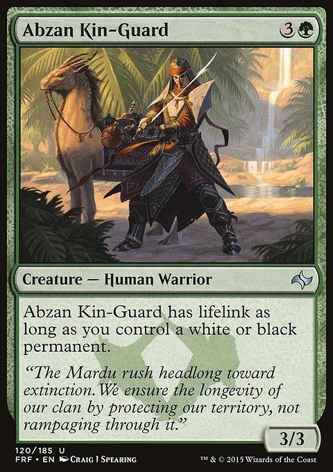 Abzan Kin-Guard, Fate Reforged #120, Magic: The Gathering card
