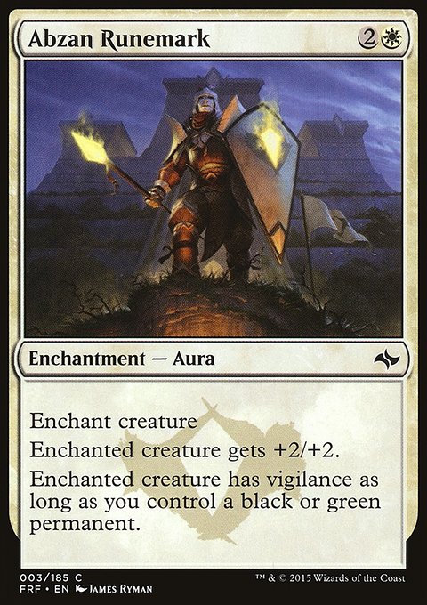 Abzan Runemark, Fate Reforged #3, Magic: The Gathering card