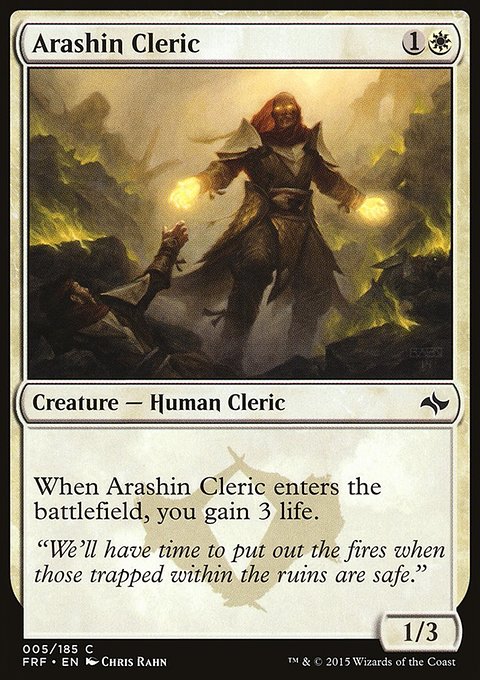 Arashin Cleric, Fate Reforged #5, Magic: The Gathering card