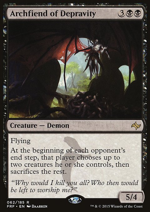 Archfiend of Depravity, Fate Reforged #62, Magic: The Gathering card