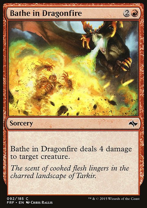 Bathe in Dragonfire, Fate Reforged #92, Magic: The Gathering card