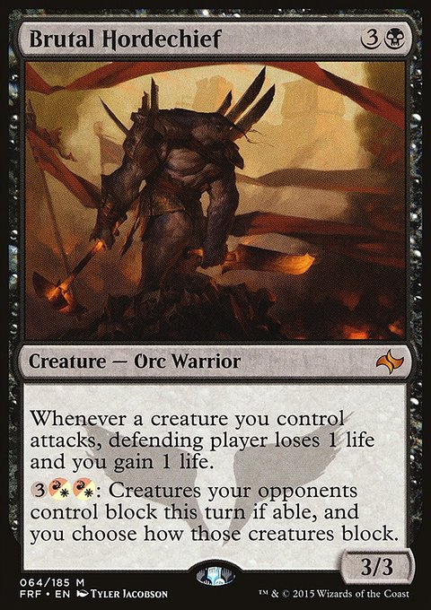 Brutal Hordechief, Fate Reforged #64, Magic: The Gathering card