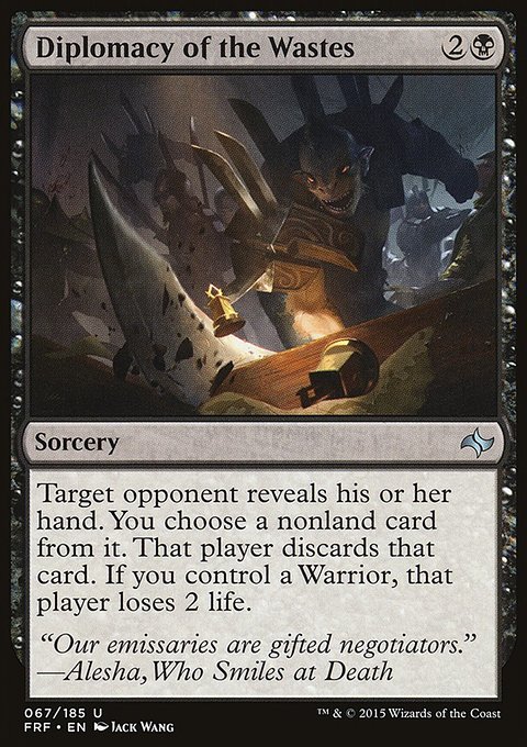 Diplomacy of the Wastes, Fate Reforged #67, Magic: The Gathering card