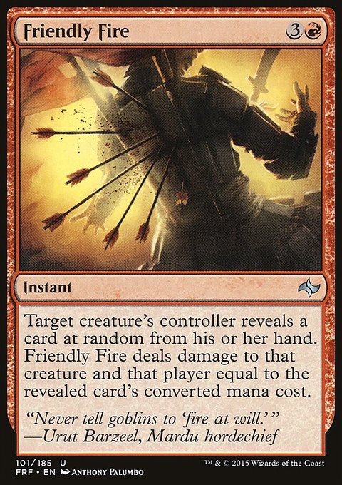 Friendly Fire, Fate Reforged #101, Magic: The Gathering card