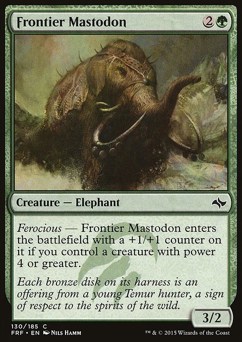 Frontier Mastodon, Fate Reforged #130, Magic: The Gathering card