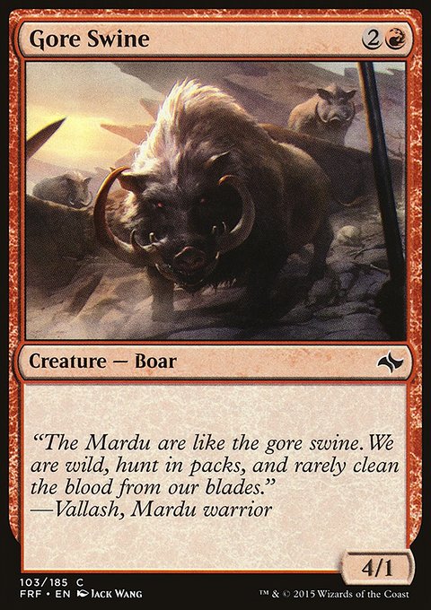 Gore Swine, Fate Reforged #103, Magic: The Gathering card