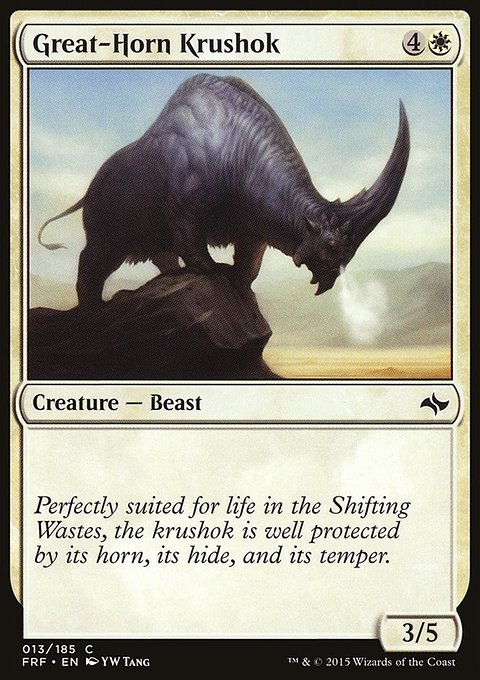 Great-Horn Krushok, Fate Reforged #13, Magic: The Gathering card