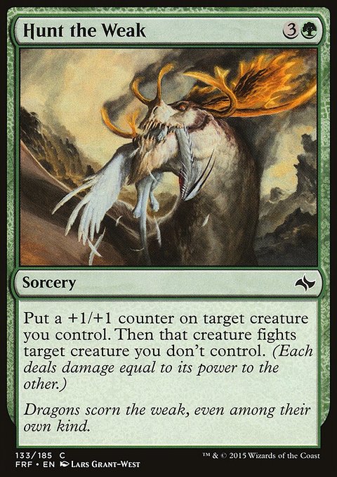 Hunt the Weak, Fate Reforged #133, Magic: The Gathering card