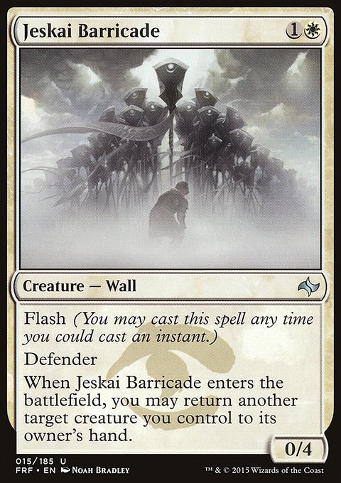 Jeskai Barricade, Fate Reforged #15, Magic: The Gathering card