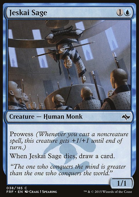Jeskai Sage, Fate Reforged #38, Magic: The Gathering card