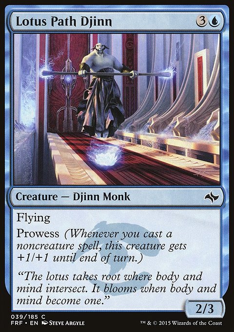 Lotus Path Djinn, Fate Reforged #39, Magic: The Gathering card