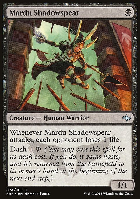 Mardu Shadowspear, Fate Reforged #74, Magic: The Gathering card