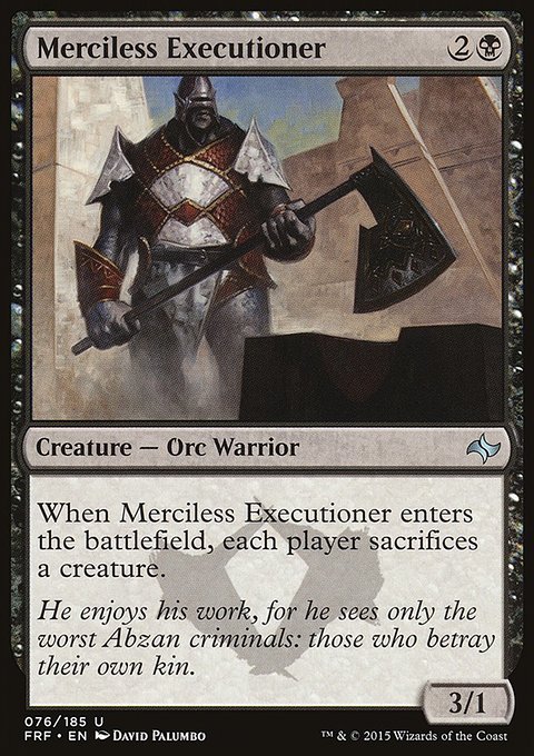 Merciless Executioner, Fate Reforged #76, Magic: The Gathering card
