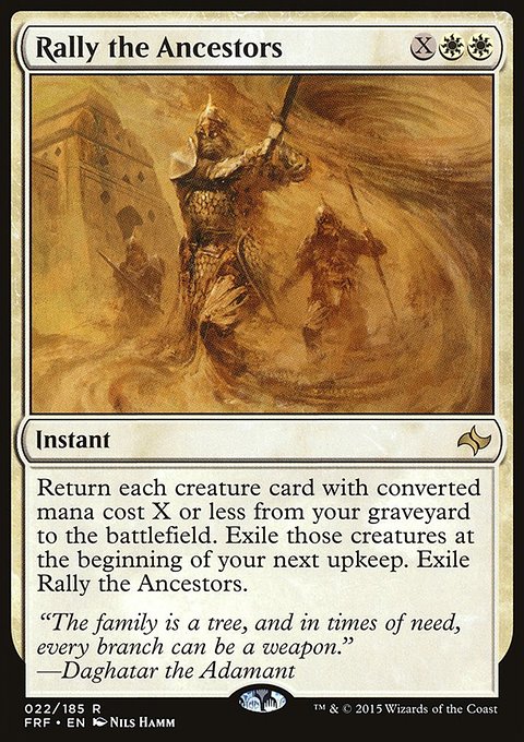Rally the Ancestors, Fate Reforged #22, Magic: The Gathering card