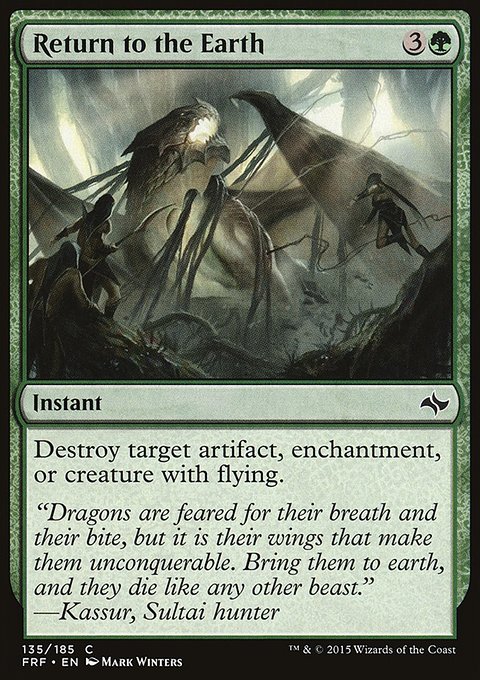 Return to the Earth, Fate Reforged #135, Magic: The Gathering card