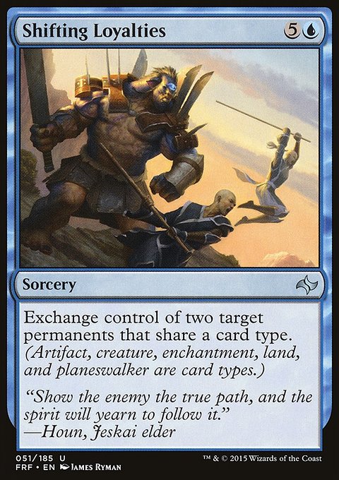 Shifting Loyalties, Fate Reforged #51, Magic: The Gathering card