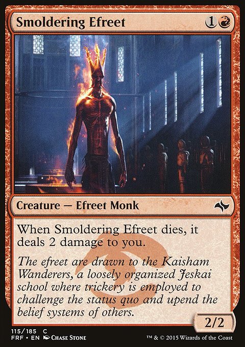 Smoldering Efreet, Fate Reforged #115, Magic: The Gathering card
