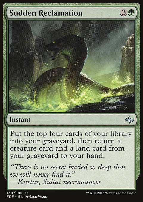 Sudden Reclamation, Fate Reforged #139, Magic: The Gathering card