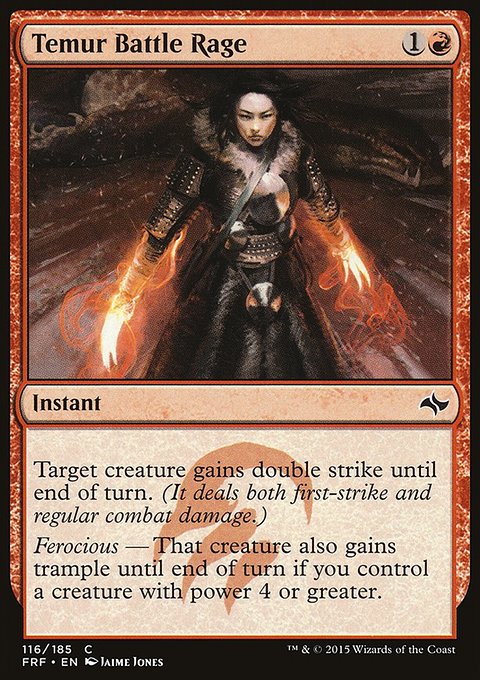 Temur Battle Rage, Fate Reforged #116, Magic: The Gathering card