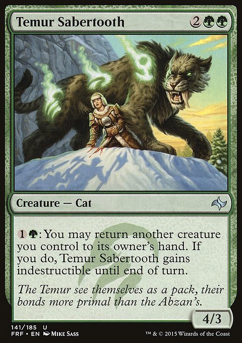 Temur Sabertooth, Fate Reforged #141, Magic: The Gathering card