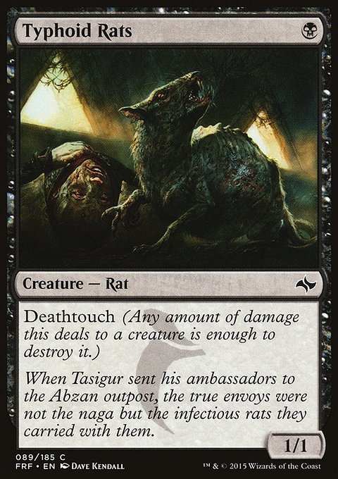 Typhoid Rats, Fate Reforged #89, Magic: The Gathering card