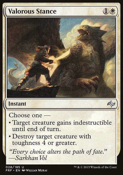 Valorous Stance, Fate Reforged #28, Magic: The Gathering card