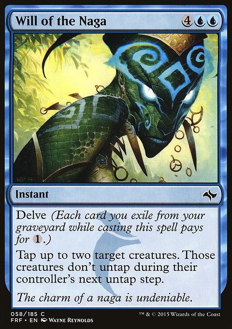 Will of the Naga, Fate Reforged #58, Magic: The Gathering card