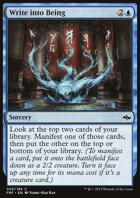 Write into Being, Fate Reforged #59, Magic: The Gathering card