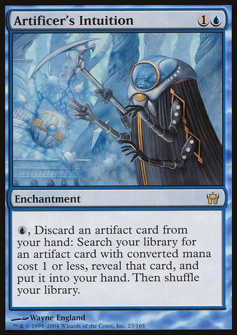 Artificer's Intuition, Fifth Dawn #23, Magic: The Gathering card