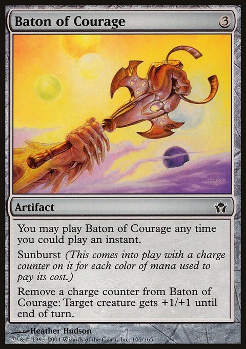 Baton of Courage, Fifth Dawn #105, Magic: The Gathering card
