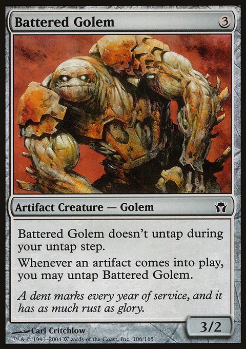 Battered Golem, Fifth Dawn #106, Magic: The Gathering card