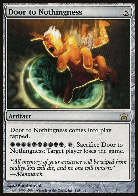Door to Nothingness, Fifth Dawn #115, Magic: The Gathering card