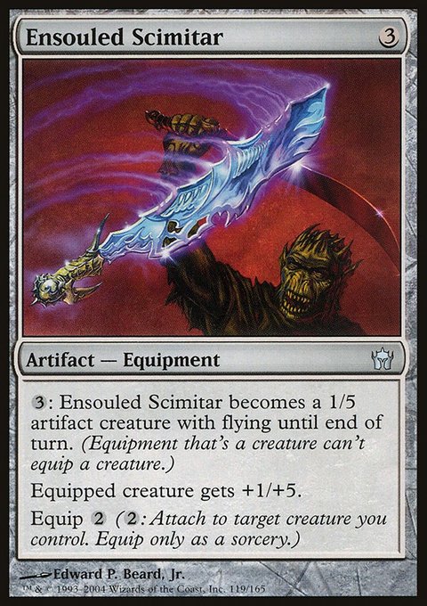 Ensouled Scimitar, Fifth Dawn #119, Magic: The Gathering card