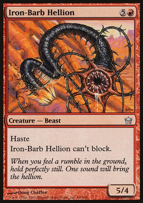 Iron-Barb Hellion, Fifth Dawn #69, Magic: The Gathering card