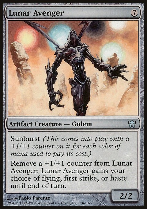 Lunar Avenger, Fifth Dawn #136, Magic: The Gathering card
