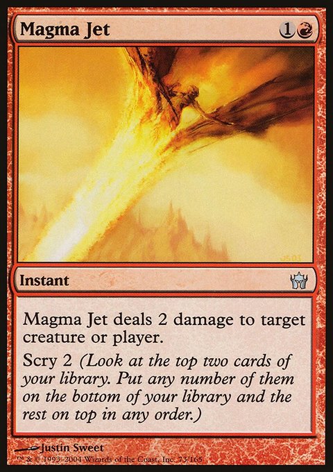 Magma Jet, Fifth Dawn #73, Magic: The Gathering card