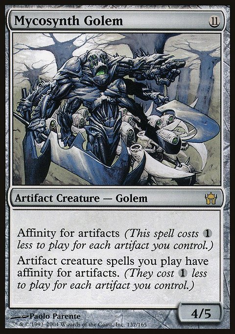 Mycosynth Golem, Fifth Dawn #137, Magic: The Gathering card