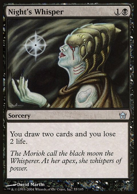 Night's Whisper, Fifth Dawn #55, Magic: The Gathering card
