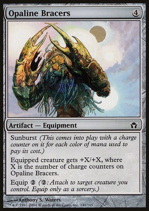 Opaline Bracers, Fifth Dawn #141, Magic: The Gathering card