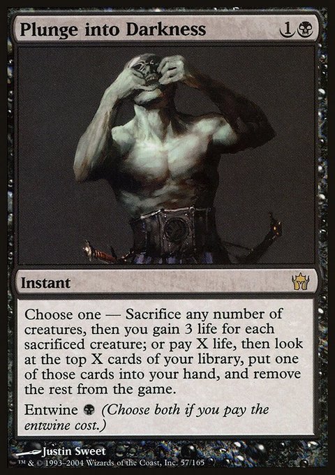 Plunge into Darkness, Fifth Dawn #57, Magic: The Gathering card