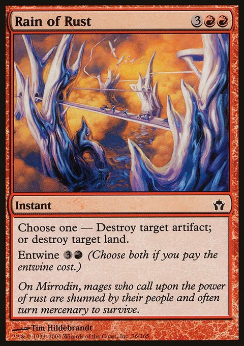 Rain of Rust, Fifth Dawn #76, Magic: The Gathering card