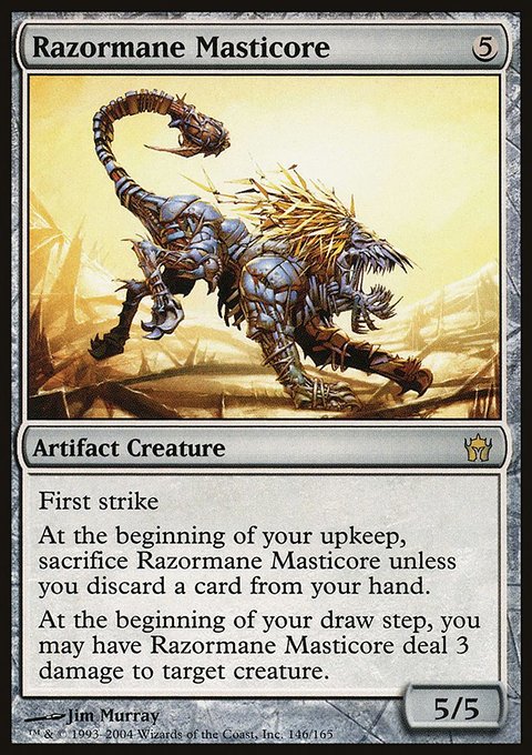 Razormane Masticore, Fifth Dawn #146, Magic: The Gathering card