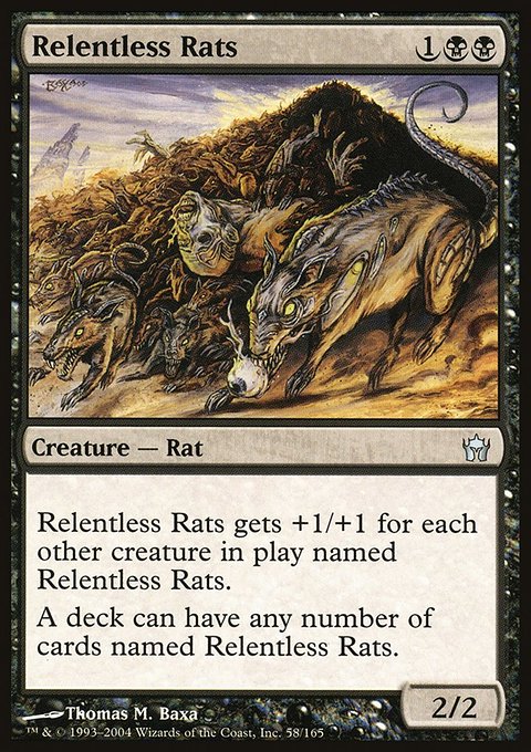 Relentless Rats, Fifth Dawn #58, Magic: The Gathering card