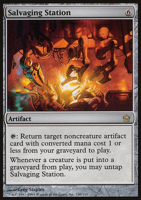 Salvaging Station, Fifth Dawn #148, Magic: The Gathering card