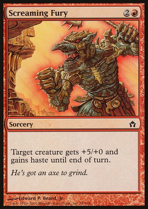 Screaming Fury, Fifth Dawn #78, Magic: The Gathering card