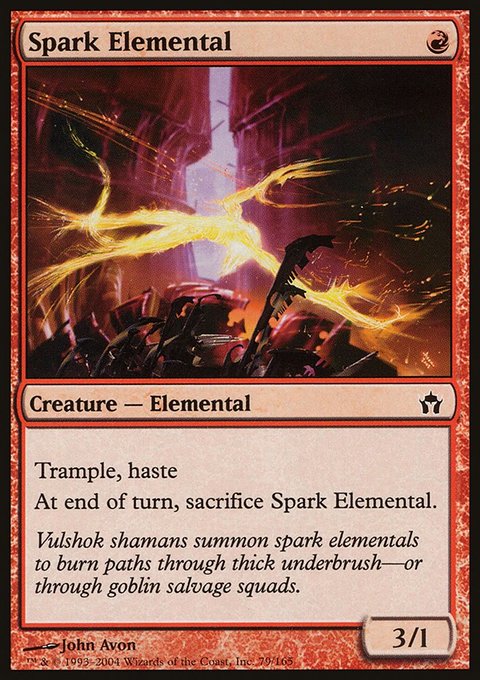 Spark Elemental, Fifth Dawn #79, Magic: The Gathering card